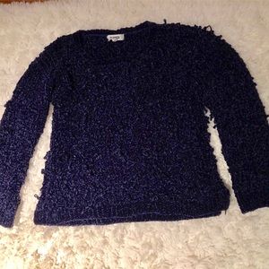 BB DAKOTA dark blue chenille sweater